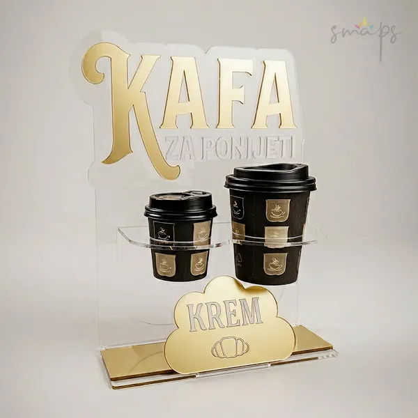 Reklamni stalak za kafu za pekaru Krem