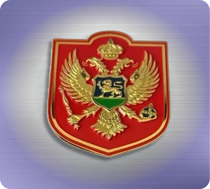 Specijalni metalni štit sa grbom Crne Gore