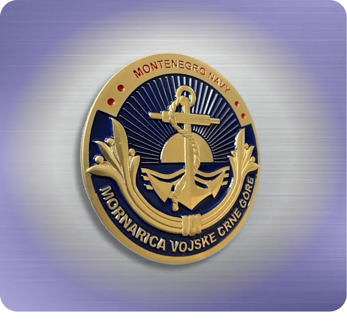 Specijalno izradjen koin za Mornaricu Crne Gore