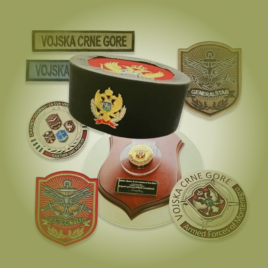 Ministarstvo odbrane Crne Gore - personalizovane plakete i nagrade