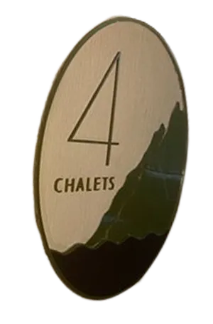 Spoljasnja reklama od pleksiglasa za 4Chalets