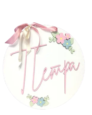 Rucno oslikani element za rodjendansku dekoraciju