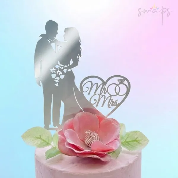 Svadbeni toper za tortu sa mladencima